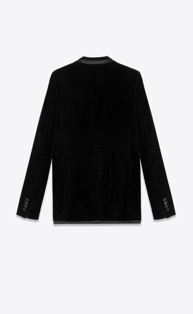 Satin bias velvet jacket